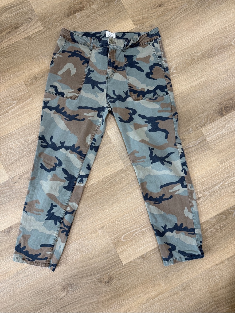 Sanctuary Olive and Dark Green Camo Cargo Pants